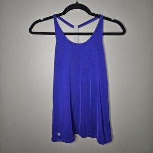 Athleta Uppercut Tank Top T-bar Back Vibrant Cobalt Slate Grey Women's Size XS